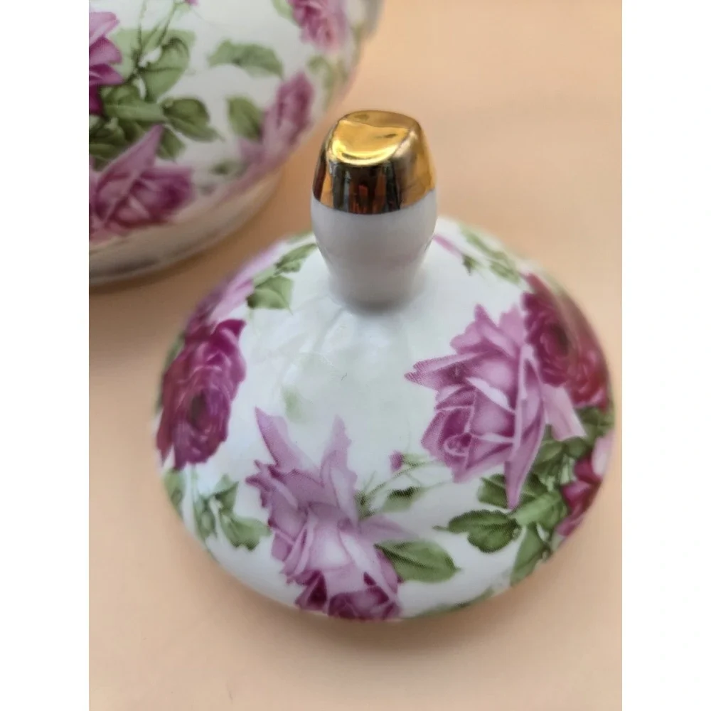 Vintage Tea Pot Pink Rose Pattern Designer Grace China Pottery (#18)‎